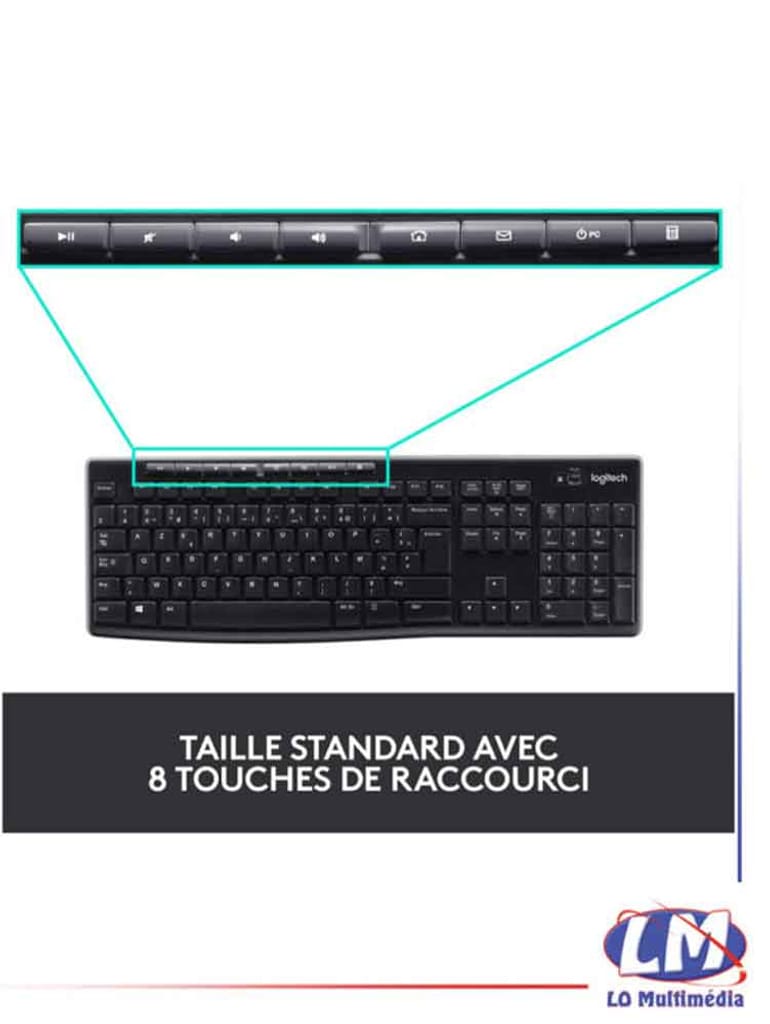 Logitech Ensemble clavier et souris sans fil Logitech MK270 - prix pas cher  chez iOBURO