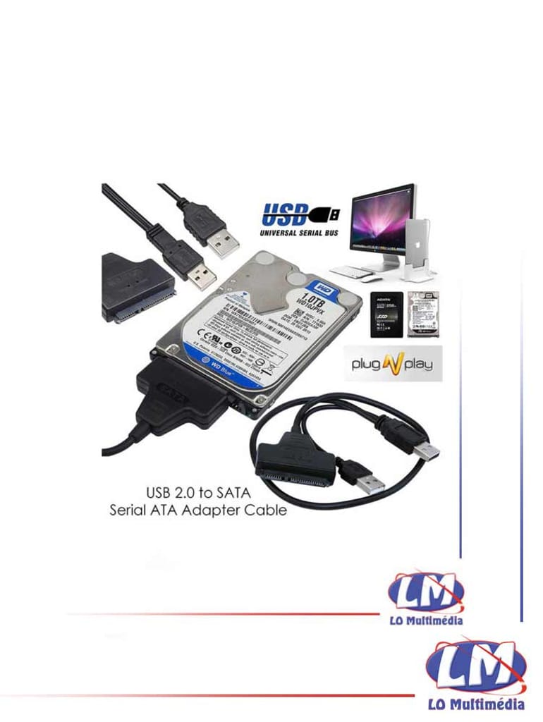 2.0 USB to SATA with USB Cable - Lo-Multimedia