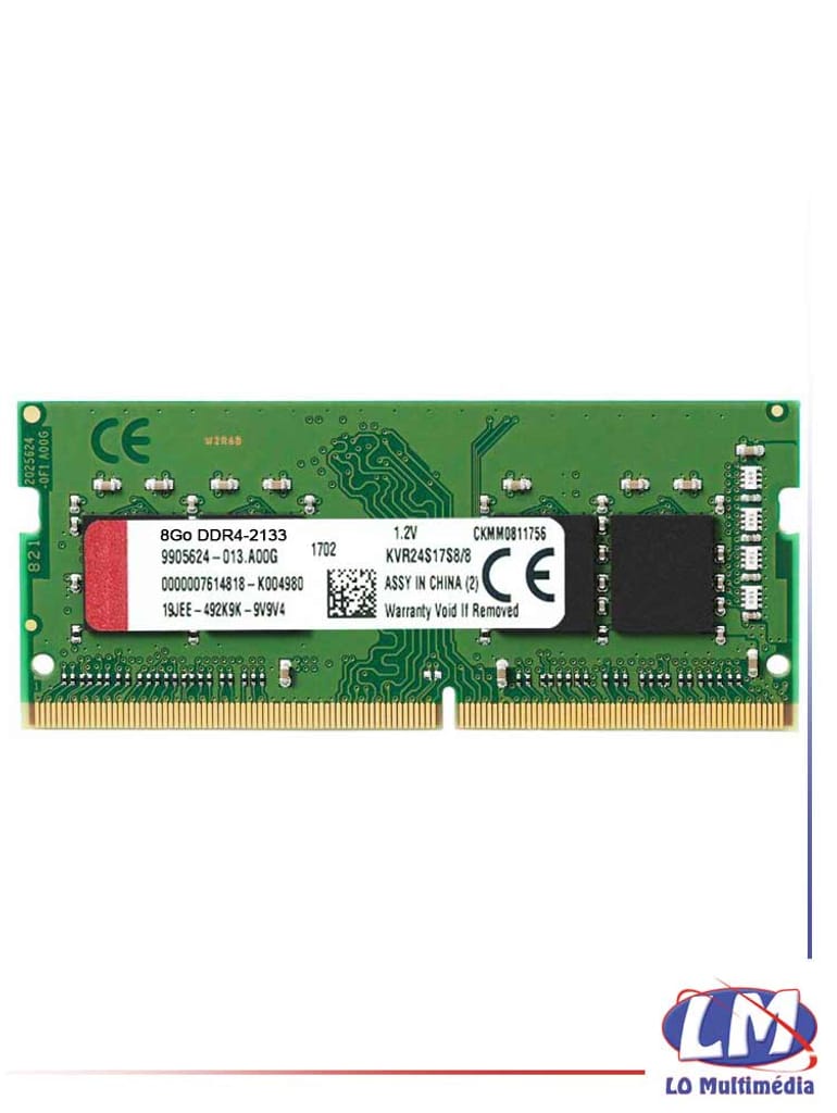 Barrette RAM 8Go DDR4-2133 – Laptop - Lo-Multimedia
