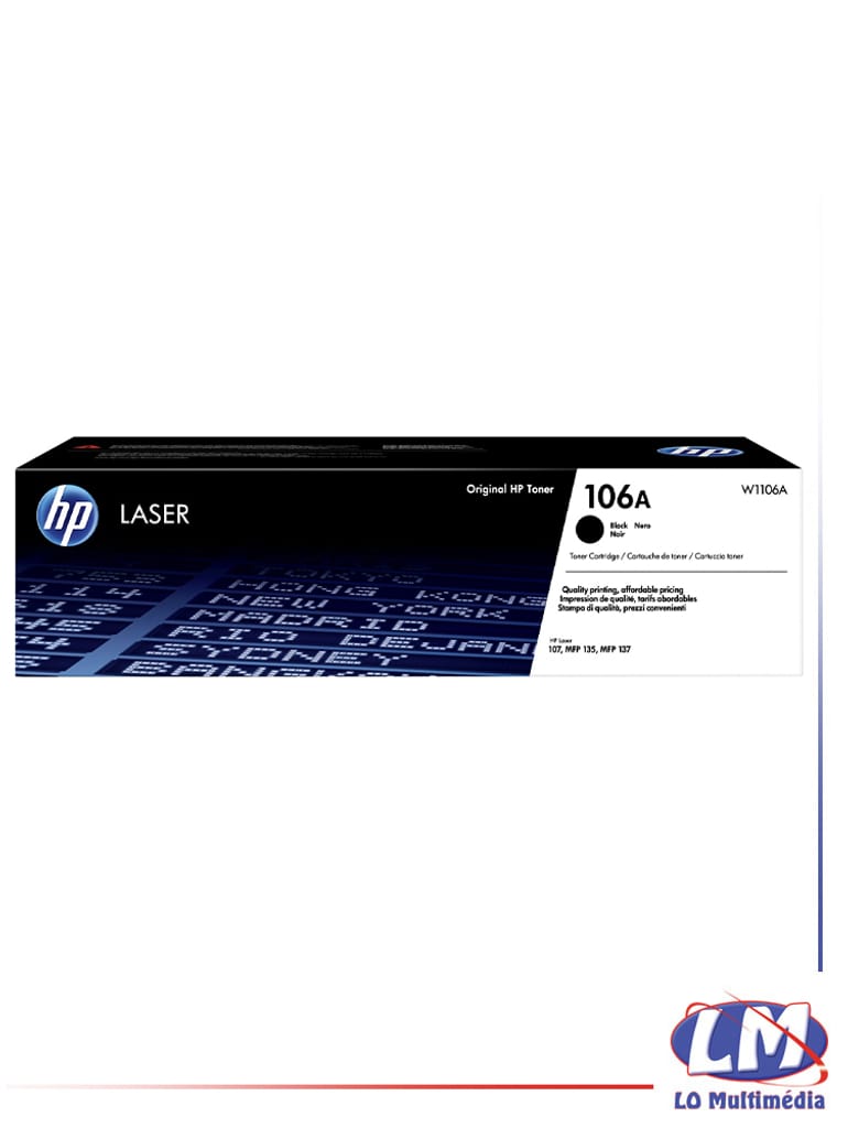 Cartouche HP 106A Original Laser Toner Cartridge Noir - Lo-Multimedia